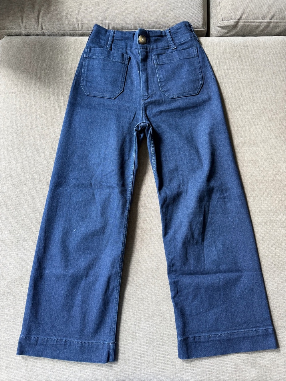 Maeve Colette High-Rise Wide-Leg Cropped Jeans 25